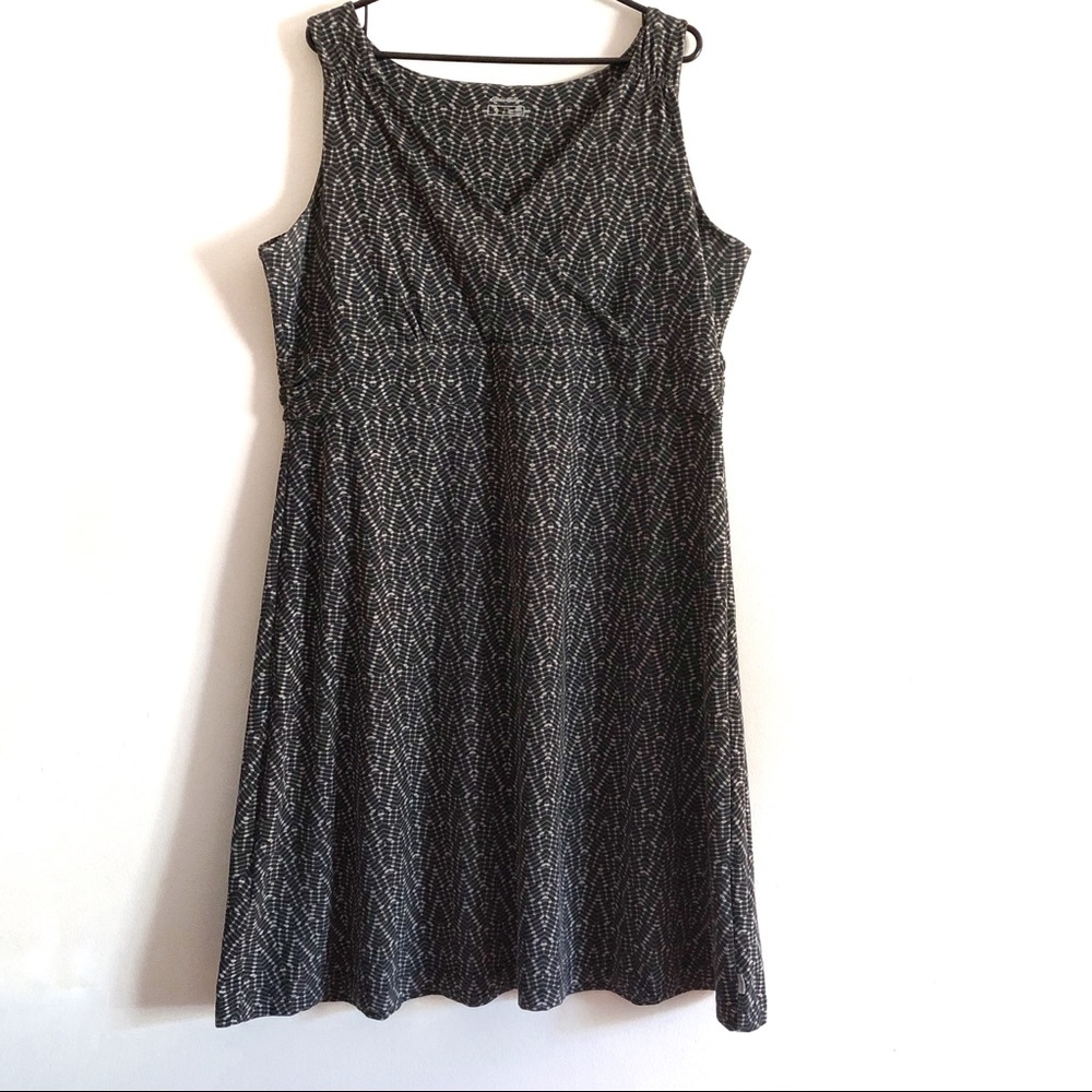 Eddie Bauer Aster Crossover Tank Dress  Gray Print